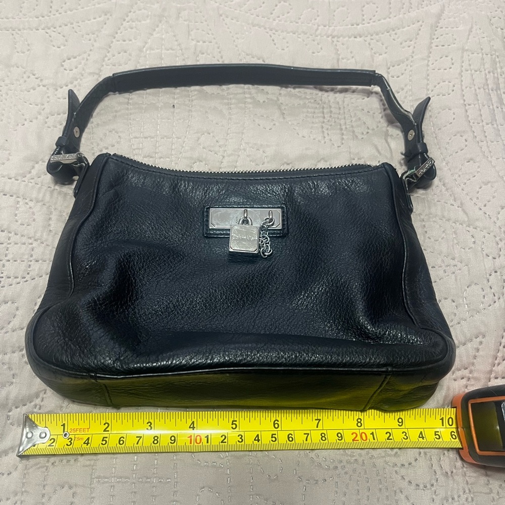 Calvin Klein Black Leather Shoulder Bag